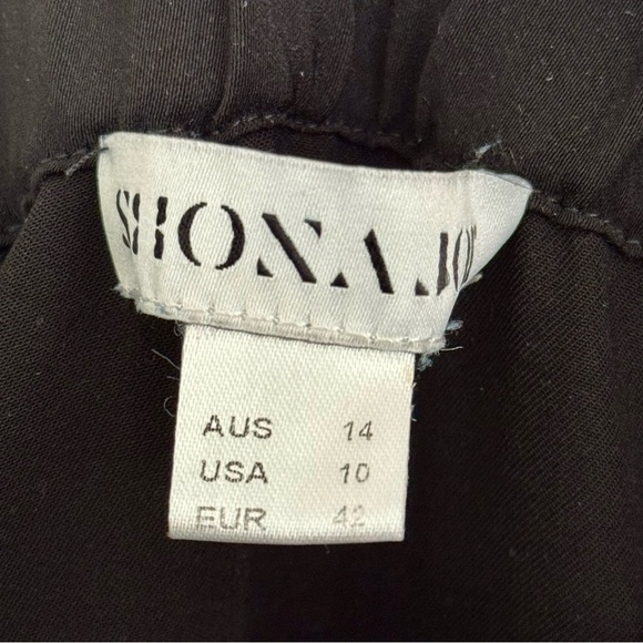 Shona Joy Core Off the Shoulder Black Ruffle Mini Dress Size 10 - Picture 6 of 7